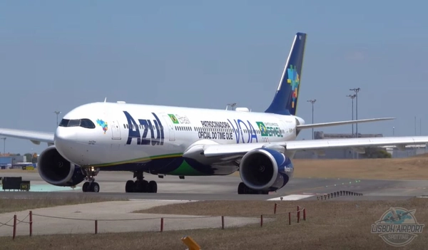 img of Lisboa exibe A330neo da Azul com decoração marcante na fuselagem