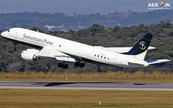 img of DC-8 chegou ao Sul trazendo assistência humanitária dos Samaritanos