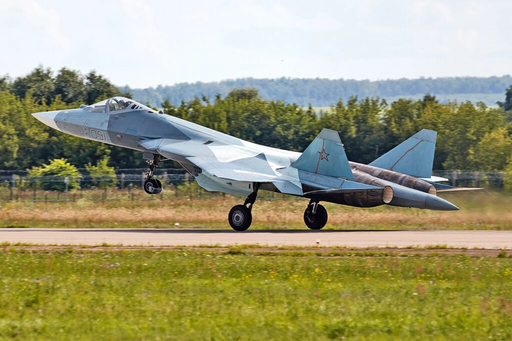 img of Dano inédito em caça russo Su-57 após ofensiva ucraniana