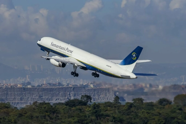 img of Boeing 757 da Samaritan"s Purse retorna ao Brasil com ajuda para o RS