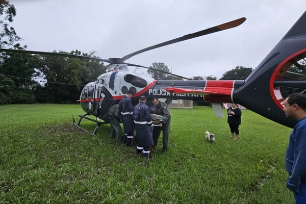 img of Águia PM SP auxilia no resgate de idoso no RS, economizando 6h em socorro