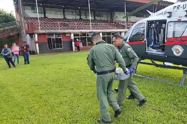 img of Polícia de SP usa helicóptero para reunir mãe e bebê no interior do RS