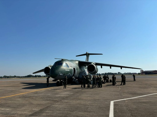 img of FAB emprega KC-390 em incêndios pela 1ª vez no Pantanal inflamado